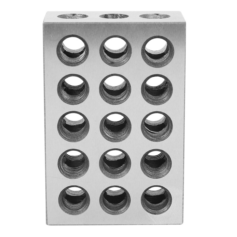Bloques de acero endurecido para máquina herramienta, bloque de sujeción paralelo, herramientas de torno de precisión de 0.005mm, 25x50x75mm, 23 agujeros, 2 piezas