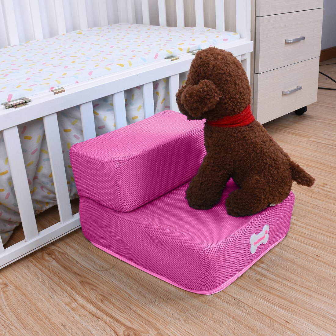 Dog Stairs Pet Stairs Removable Puppy Dogs Bed Stairs Dog House Anti-slip Small Pet 2 Steps Ladder for Puppy Cat Pet Supplies