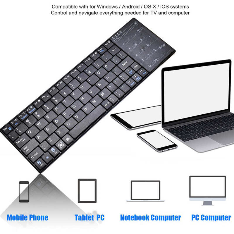touch pad switch Wireless Keyboard with Touchpad for Bluetooth Ultra Thin PC Computer Supplies K-07 touch pad