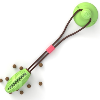ZACOR Interactive Ropes Toys Multifunction Pet Dog Molar Bite Toy Self-Playing Rubber Chew Ball Toy with Suction Cup