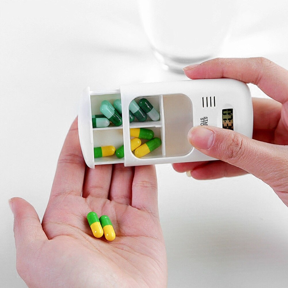 2 galler elektriskt larm bärbara digitala splitters lcd medicin påminnelse vit timer batteridriven liten resa högt pip