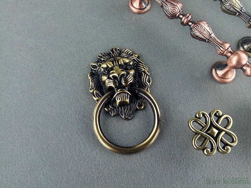 1pcs Antique Bronze Art Furniture Handles Drawer Wardrobe Kitchen Cabinets Cupboard Knobs Dresser Wine Cooler Pull Door Handle