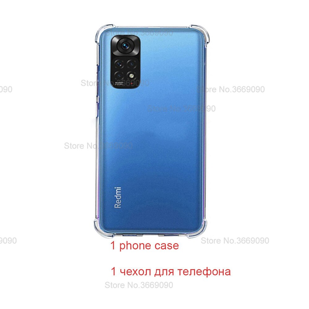 Transparant Clear Tpu Siliconen Case Redmy Note 11 Gehard Glas Voor Xiaomi Redmi Note11 S Note 11 S Camera Bescherming film Cover: For redmi note 11s / case