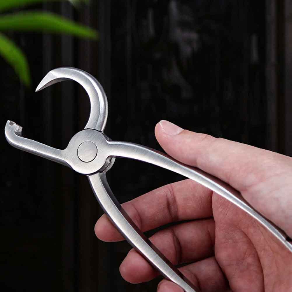 Utensilios para nueces de Bar, de ladrillo apretado, herramienta de cocina multifuncional portátil de acero inoxidable para el hogar con hebilla, accesorios para pinzas de té