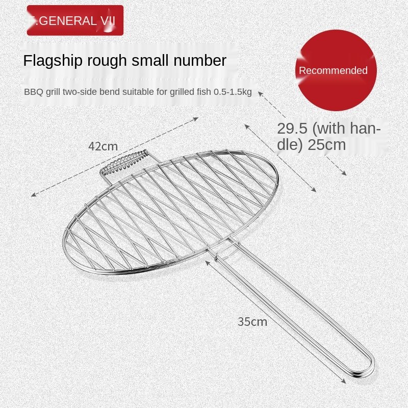 Grilled Fish Clip Stainless Steel Grilled Fish Rack Grilled Fish Mesh Clip Barbecue Wire Plywood round Barbecue Tools: Red
