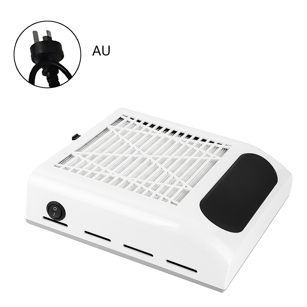 Professionele Nail Stofafzuiging Collector Sterke Fan 80W Nagels Stofzuiger Nail Art Salon Apparatuur Manicure Machine Tools: AU Plug