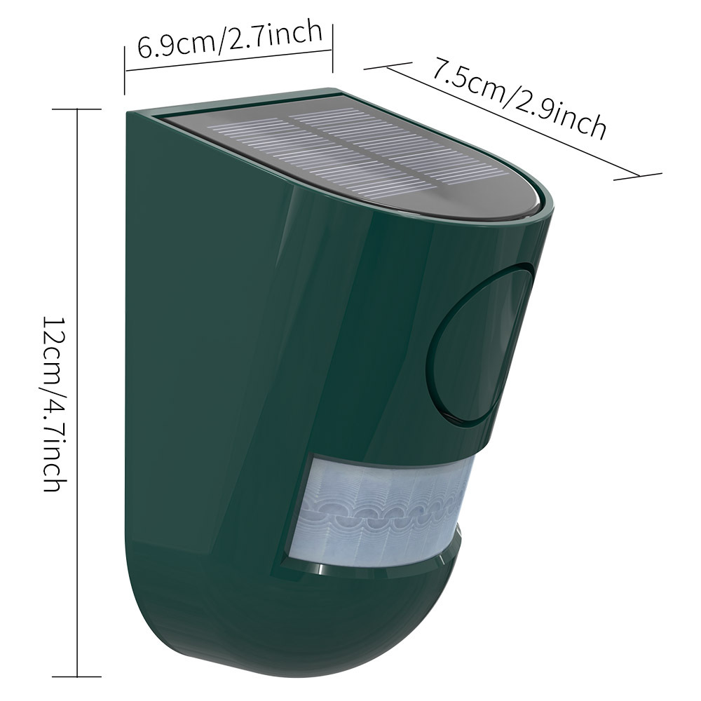 Solar Infrared Motion Sensor Alarm With 110db Siren Strobe Light For Home Garden Carage Shed Carvan Security Alarm System