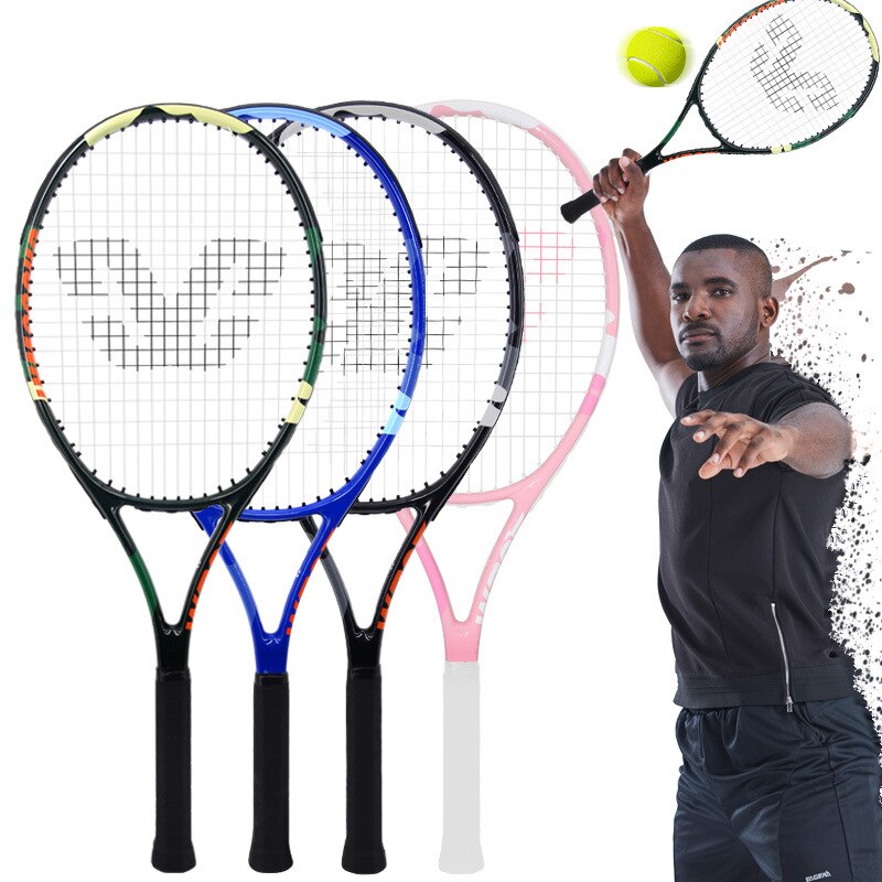 Professionelle Tennis Schläger Einzigen Erwachsenen Carbon Paddle Männer Frauen Universal-Set Mit Tasche Trainer Over Ball Padel Für Erwachsene-40