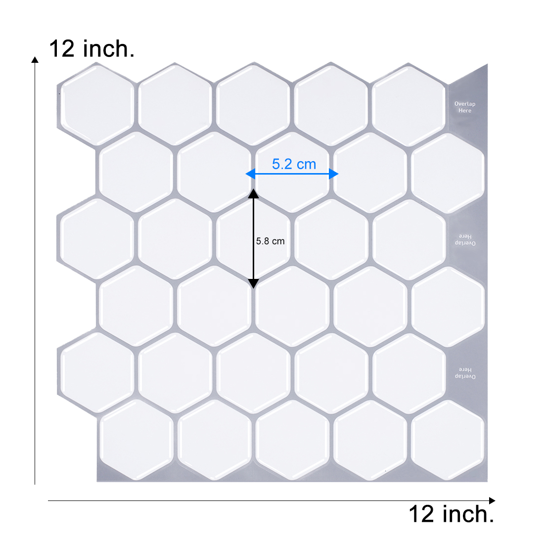 Casca e vara toalete backsplash impermeável e à prova de óleo decorações para casa fácil de instalar papel de parede telhas hexagonais