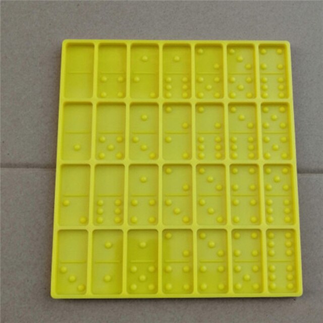 Shiny Dominoes Cabochons Silicone Epoxy Resin Mould Chocolate Fondant Mold Cake Diy Soap Decorating Tools Baking Accessories: Yellow