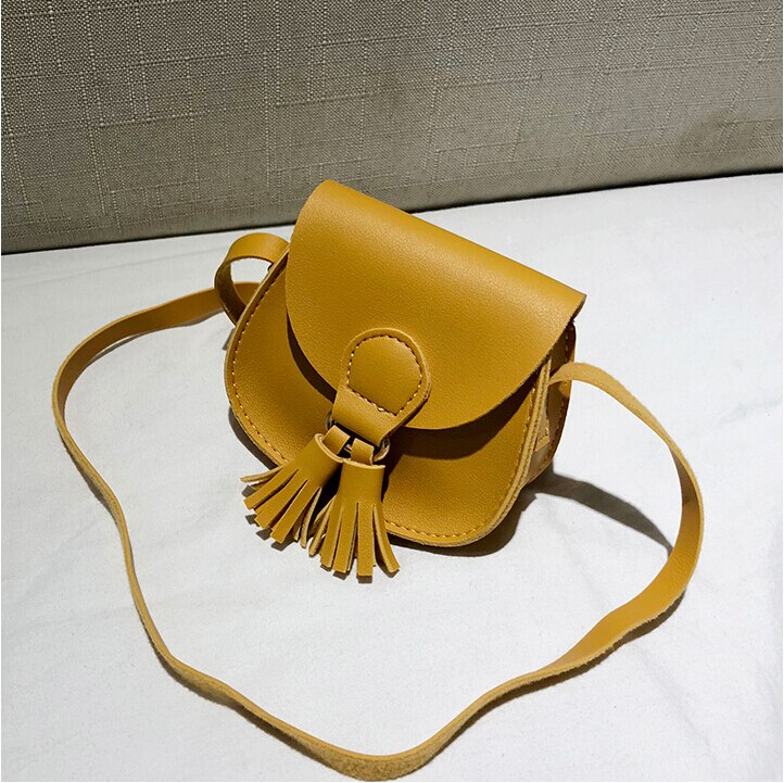 Kinderen Leuke Kleine Schoudertas Lederen Heuptas Crossbody Handtas Dames Meisjes Vrouwen: YELLOW