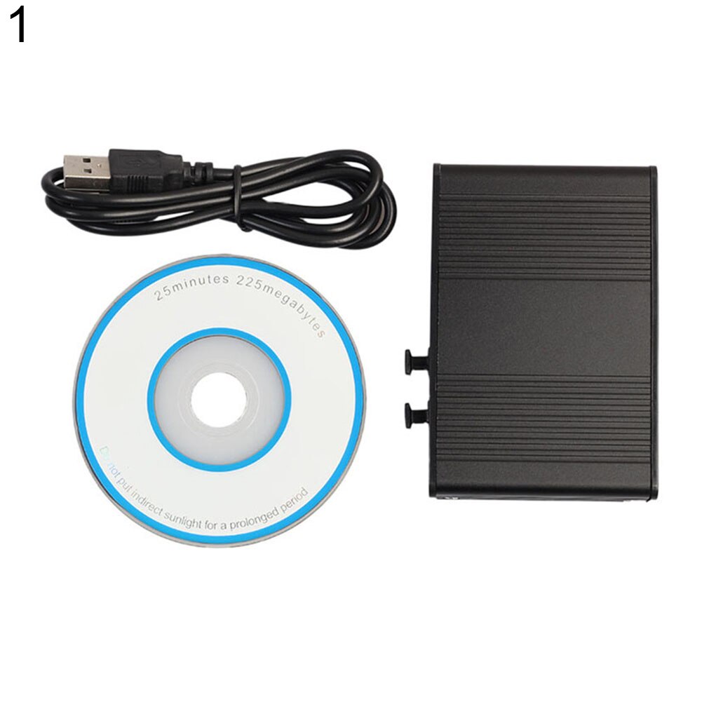 Professionelle Externe USB 2.0 Soundkarte 6 Kanal 5,1 Externe Optical Audio Soundkarte mit USB Kabel Für Notebook Computer: Black