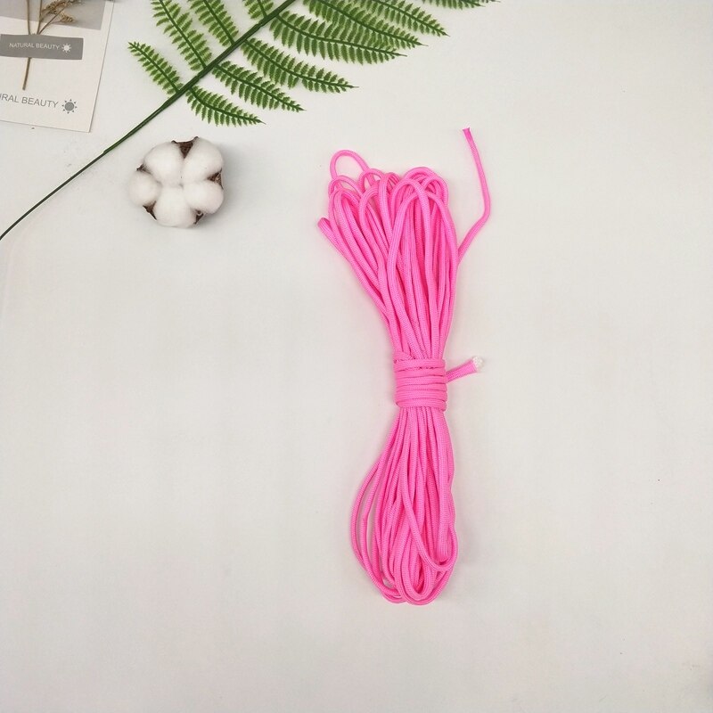 10m/ parti 4mm bredde 7 reb kerne nylon polyester reb klatrebåd sejlline remskive reb tøjsnor overlevelse faldskærmssnor: 4mm lyserøde