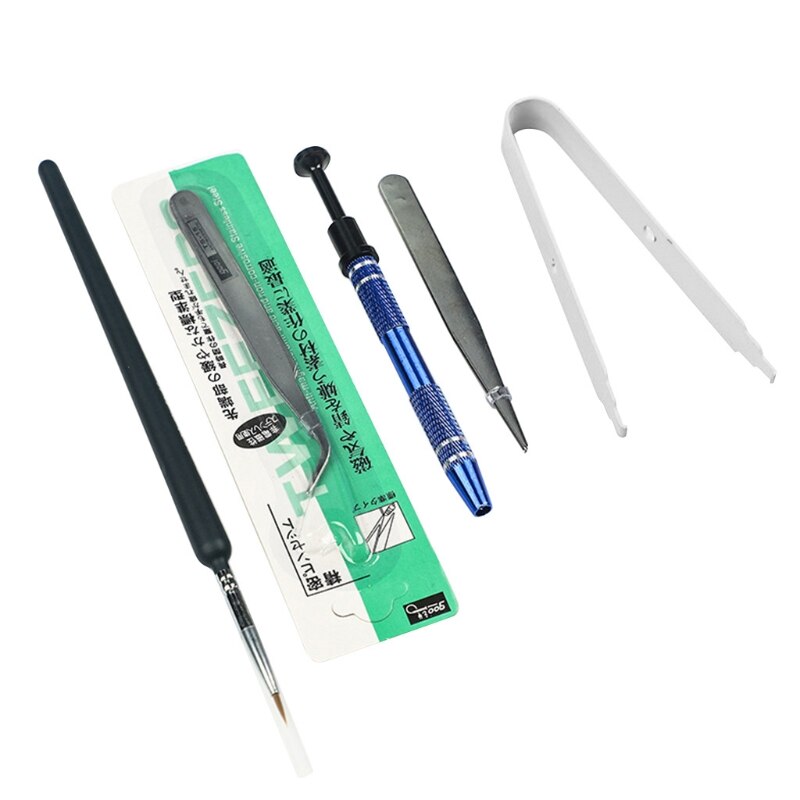 Juego de Herramientas de lubricación, pinzas para teclado mecánico, bolígrafo de lubricación, herramienta de 4 puntas, extractor de interruptores, juego de abrazaderas de interruptores, 5 uds.: 3