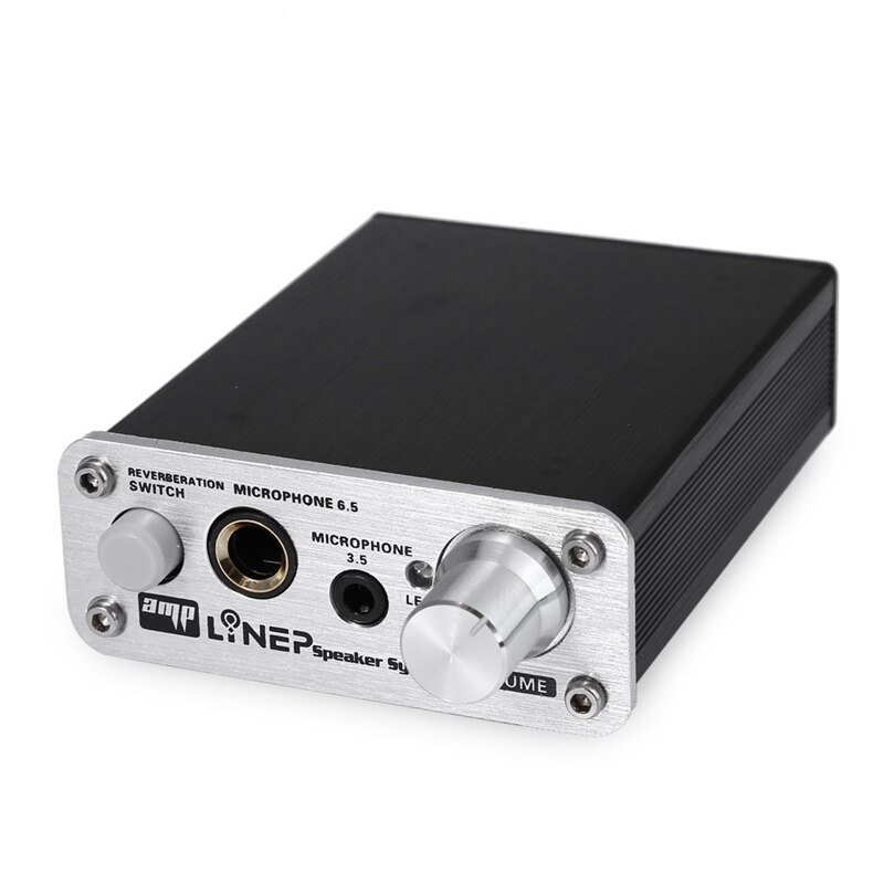 Lynepauaio, preamplificador de Micrófono de bobina móvil, micrófono de doble canal, adecuado con función de interruptor de reverberación
