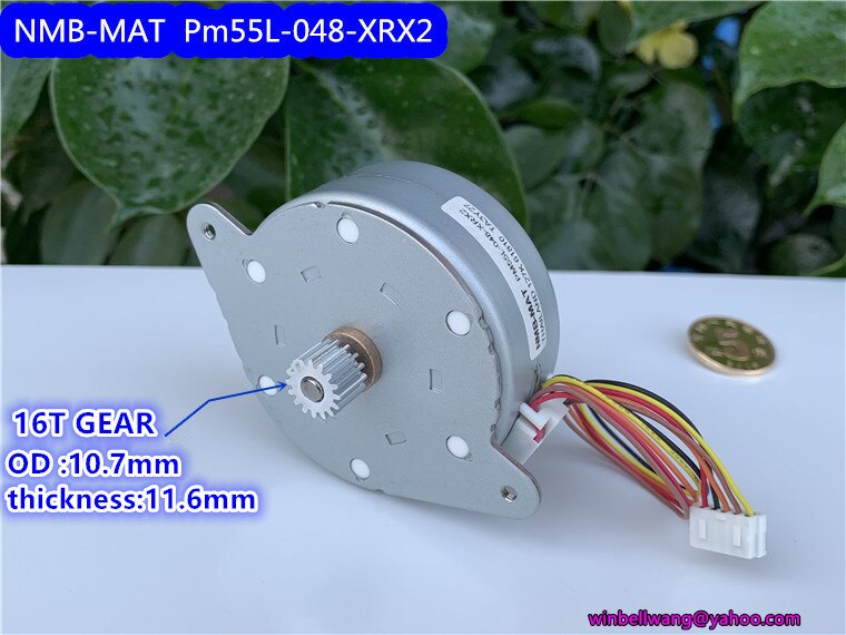 Mærke  pm55l-048 permament stepmotor 24v 4- fase 5- ledninger printer motor