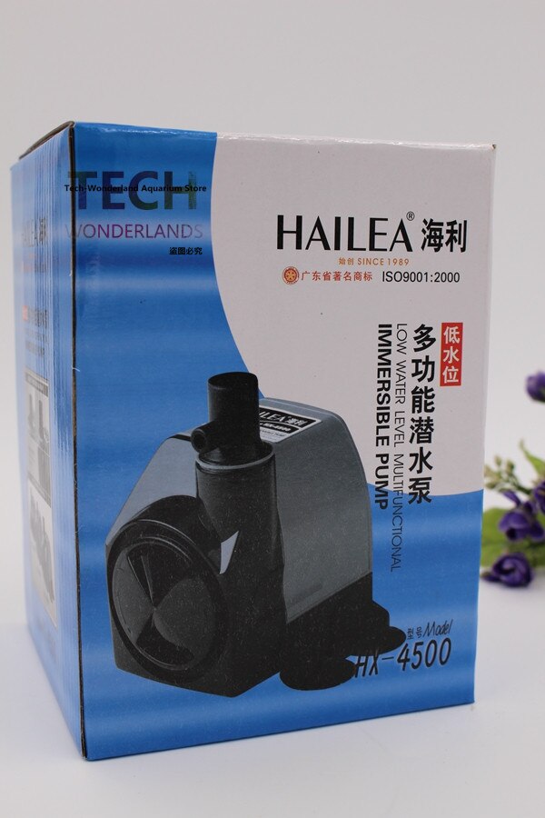 Laag waterpeil interne multifunctionele dompelpomp voor aquarium dompelpomp stille waterpomp hailea hx -4500