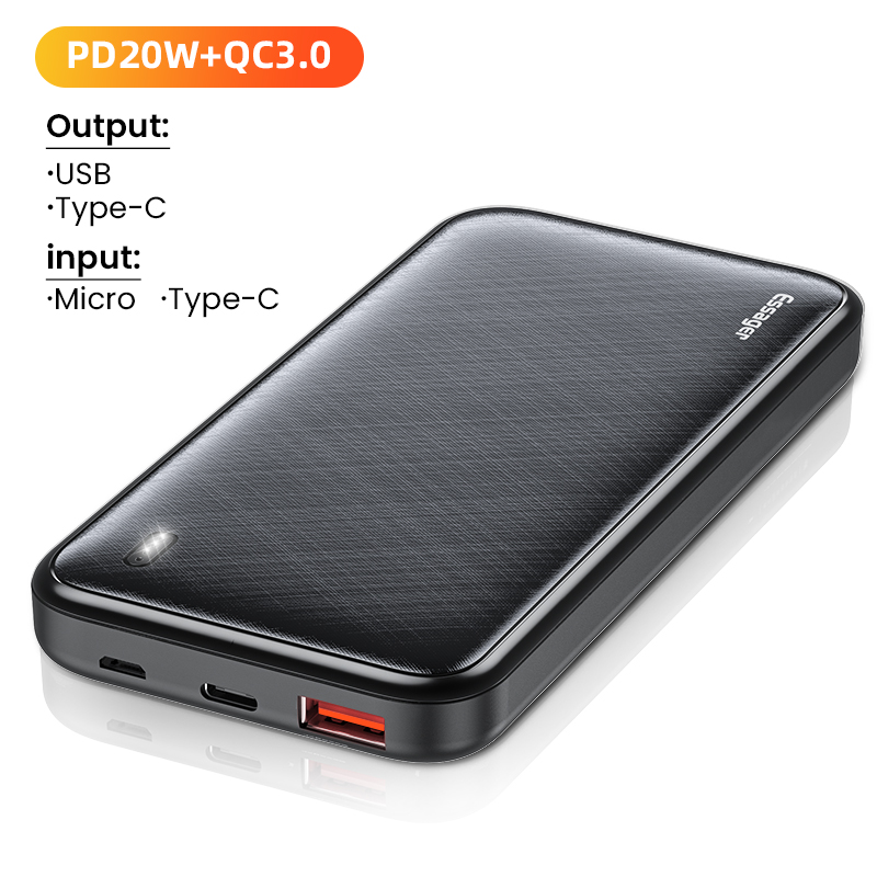 Essager Pd 20W 10000 Mah Power Bank Draagbare Opladen Externe Batterij Oplader 10000 Mah Powerbank Voor Iphone Xiaomi Mi poverbank