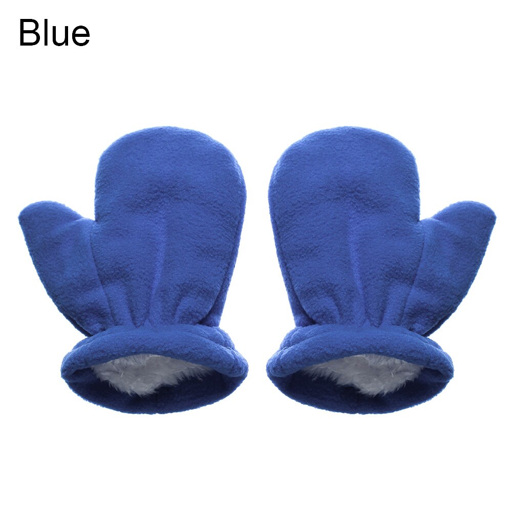 Vuosi 1 pari vauva talvi paksut hanskat polar fleece paksuus lämpimät lasten lapaset pitää sormen lämpimänä hanskat 1-3 vuotta lapsille: Sininen