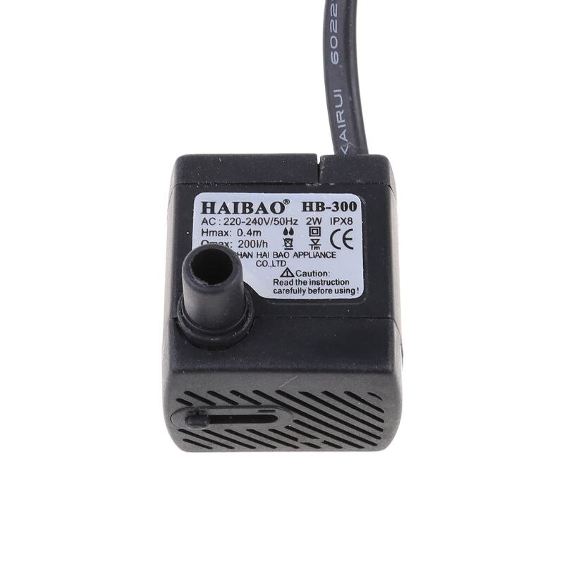 AC 110V/220-240V 2W Submersible Water Pump Aquarium Fountain Pond US/UK/EU Plug