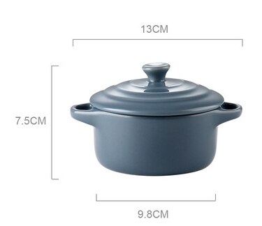 230ml Ceramic Porcelain Soup Bowls with Lid and Handle Cereal Bowls Serving Bowls for Soup Rice Noodle Salad Ramen: Gray