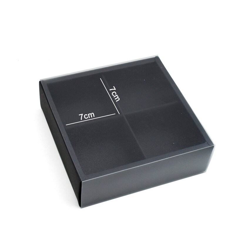 5PCS Box Wedding Candy Black Kraft Paper Box With Window DIY Baking Cookie Biscuit Macaron Cake Boxes Drawer Birthday Party: BLK4