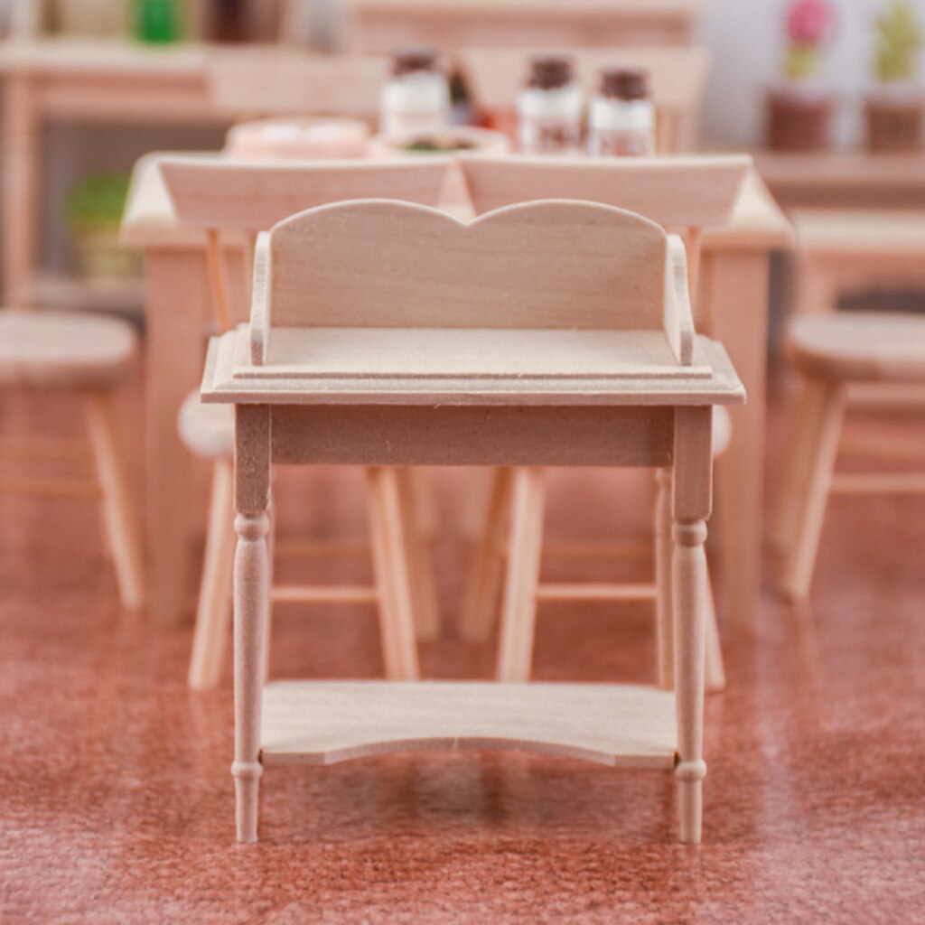 1:12 miniatura in Legno non Verniciato Mensola cremagliera di Stoccaggio Modello scena Da Cucina FAI DA TE