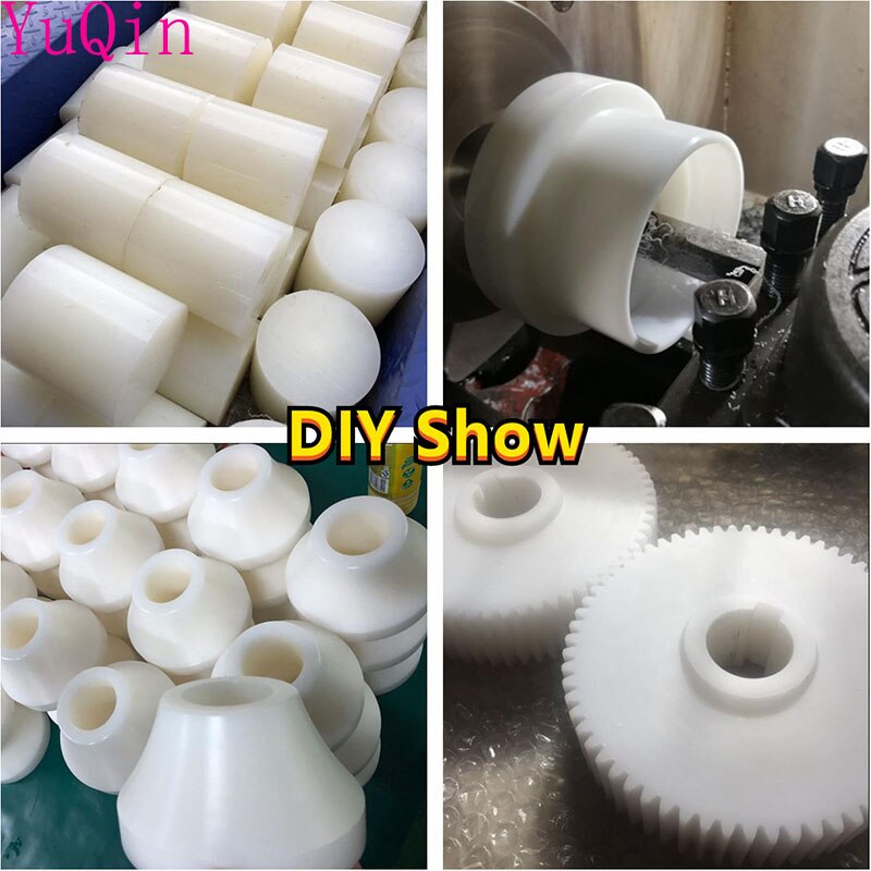 50cm / 25cm white Polyamide stick PA6 pure Nylon rods Wear resistant rod dia.4mm~45mm bar For machining
