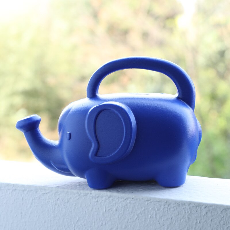 Elephant Watering Can 2 Quarts Blue/Green Novelty Indoor Watering Can Handheld Elephant Watering Can Pot Home Garden JAN