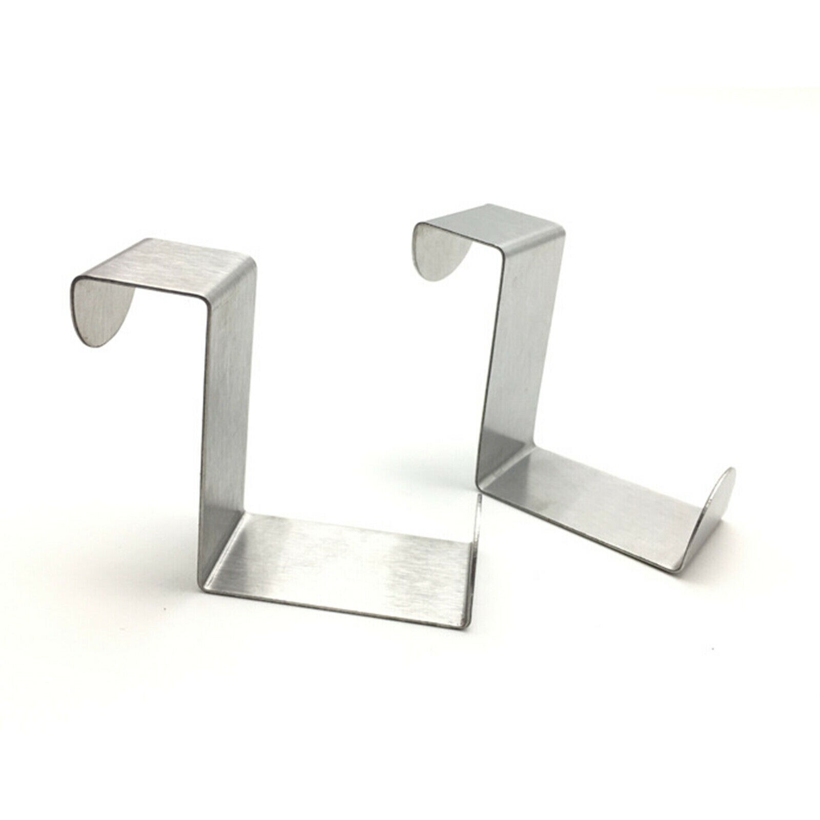 5 uds gancho de puerta de acero inoxidable para toallas y bolsos ropa de gabinete de cocina soporte organizador para el hogar