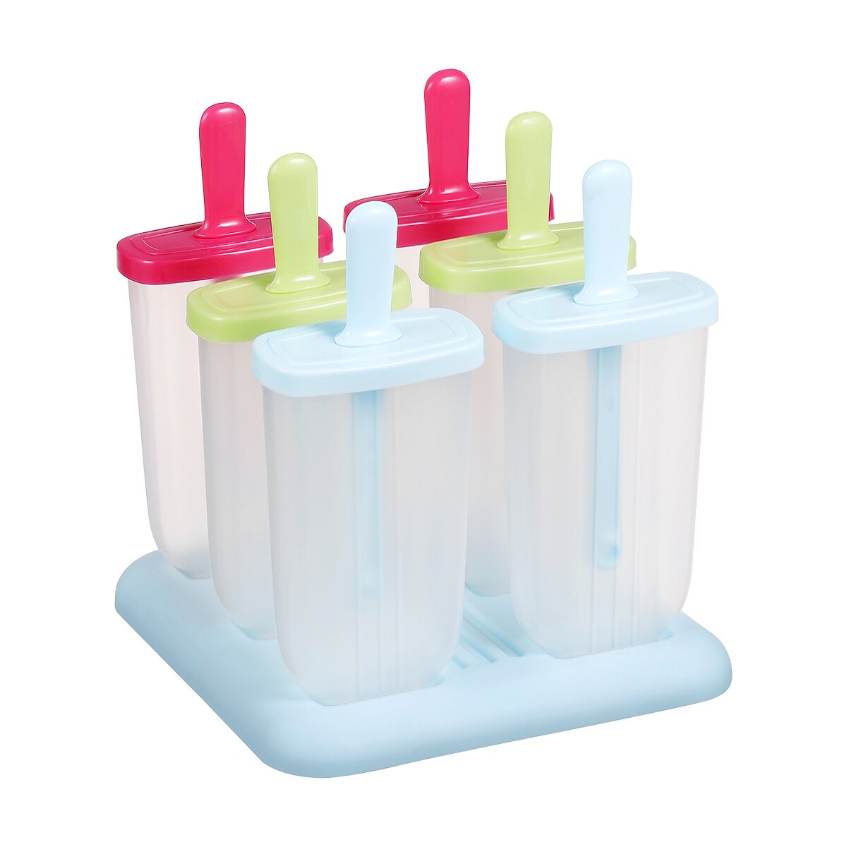 1 Pc Ice Popsicle Mold 6 Holte Snoep Kleuren Ijs Ijslolly Makers Plastic Popsicle Mould Ice Lolly Mallen Voor Keuken ijs Shop