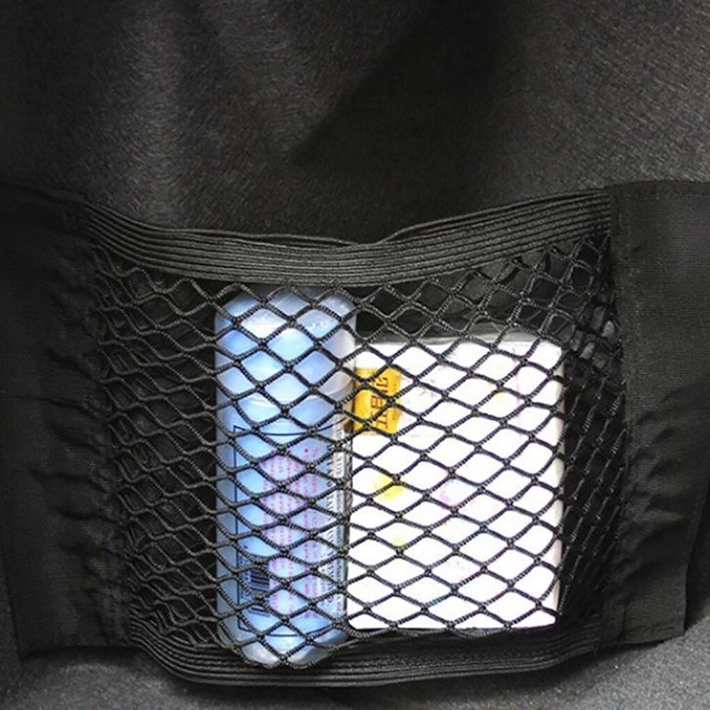 Sterke elastische auto mesh netto zak tussen auto organizer opbergtas bagagehouder zak voor auto styling