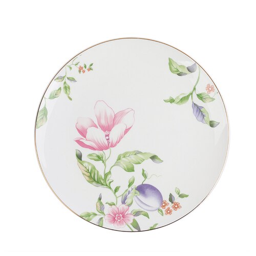 Nordic Stijl Koninklijke Thee Cup Schotel Wit Kleine Porseleinen Koffie Cup Set Theepot Luxe Drinkware Thee Kopjes En Schotel Sets tazas: Dessert plate