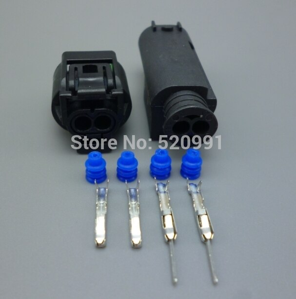 Shhworldsea-conector de cable macho y hembra de 2 pines Sensor de temperatura del agua del refrigerante del motor, enchufe para BMW Buick 1-967644-1