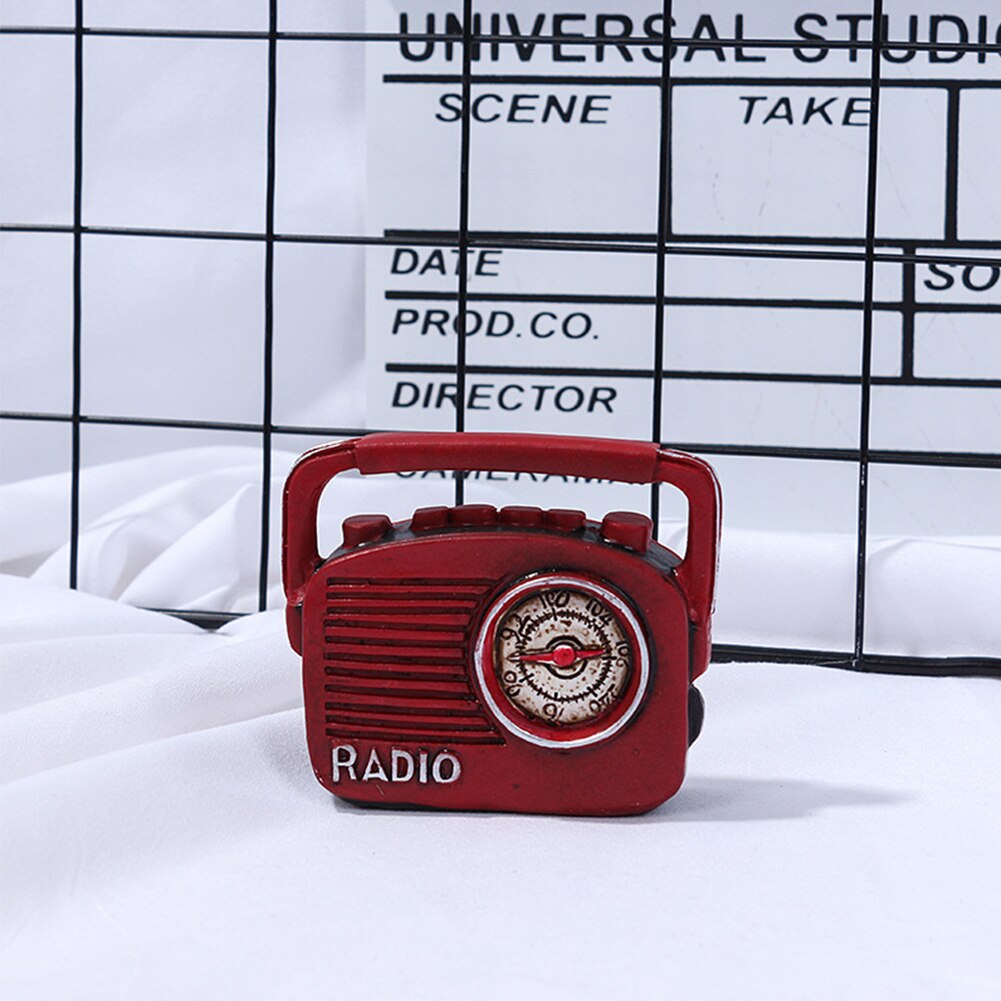 Vintage Mini Resin Crafts Phonograph Camera Piano Radio Model Nostalgia Living Room Home Decor Photo Prop
