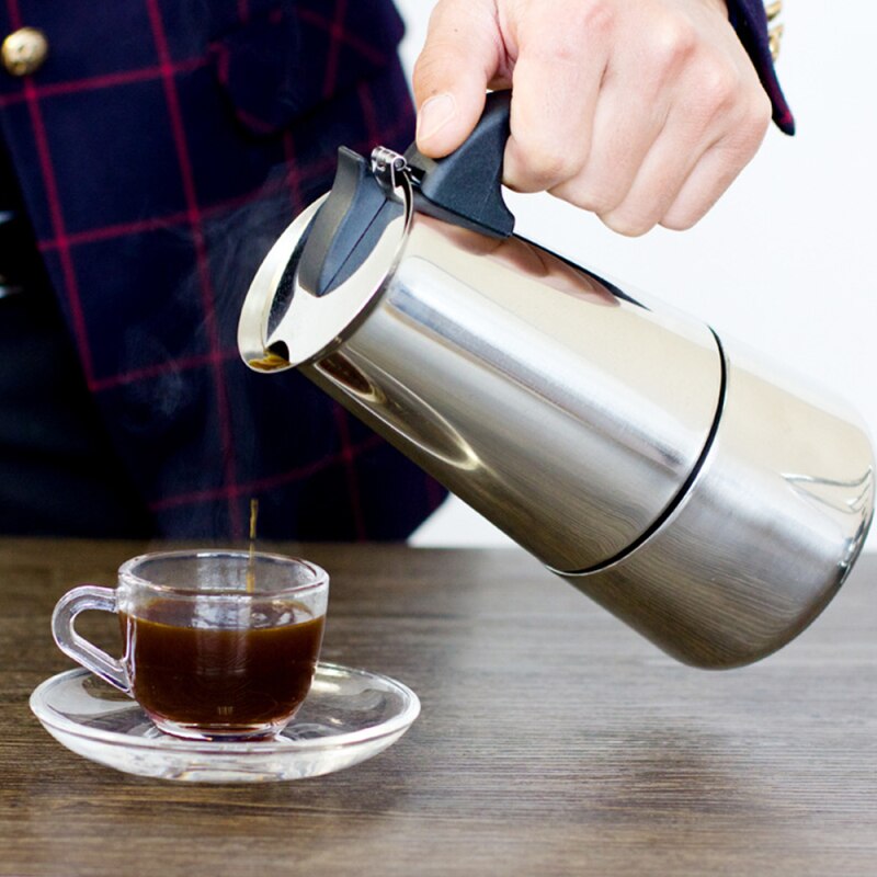 Stainless Steel Coffee Pot Mocha Espresso Latte Percolator Stove Coffee Maker Pot Percolator Drink Tool Latte Stovetop