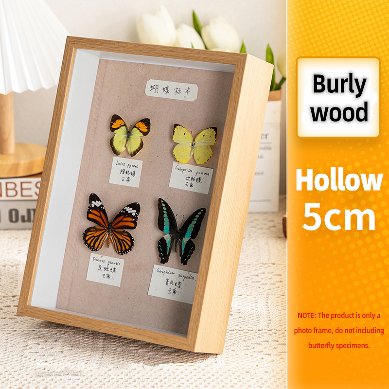 3D-Fotorahmen, hohl, 3 cm, 5 cm, getrocknete Blumen, Probenhalter, handgefertigt, DIY-Handarbeit, Anzeige, Bilderrahmen, Heimdekoration: 40 Zoll / Lila