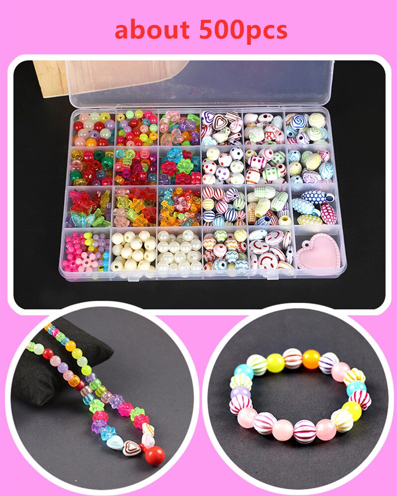 FAI DA TE Braccialetto Bracciale per Bambini Ragazze Gioielli FAI DA TE tariffa Perline impostato Ultime Collane di Charme Nuovo Handmake Bracelect: Oro