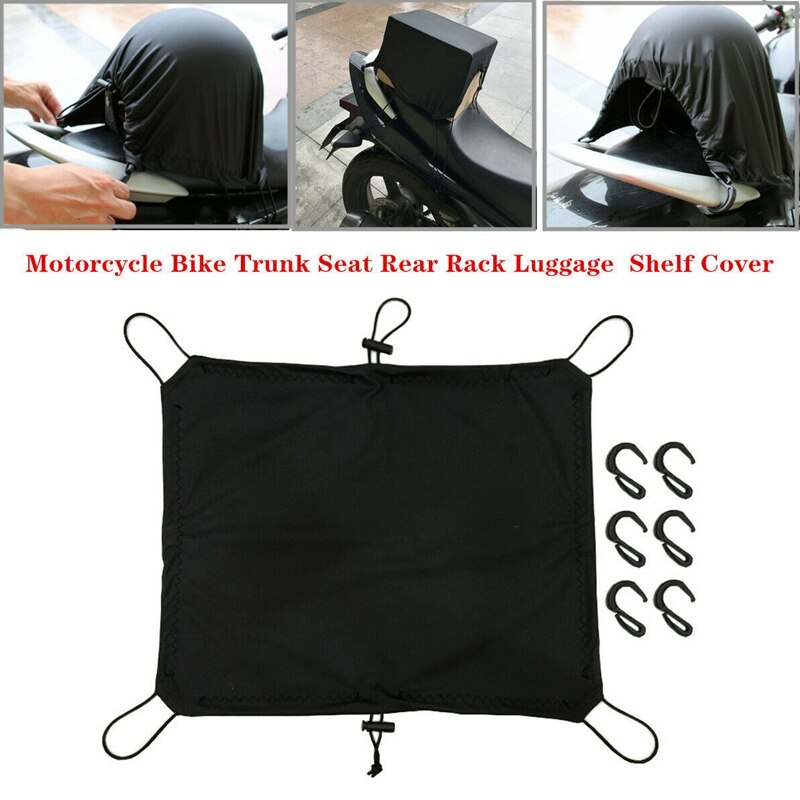 Motorrad Stamm Sitz Hinten Gestell Gepäck Regal Abdeckung Wasserdichte Elastische Gittergewebe Tasche Helm Netz Werkzeug draussen Reiten