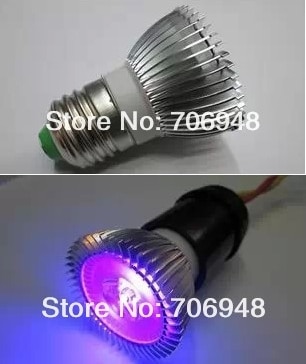 3 w E27 UV LED Spot Lamp UV GEL Curing Licht 395nm 48*62mm