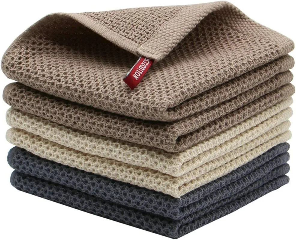 1pc bomullskökshanddukar ultramjuka magiska rengöringsdukar absorberande rengöringstrasor förtjockade torkdukar disktrasor rena verktyg