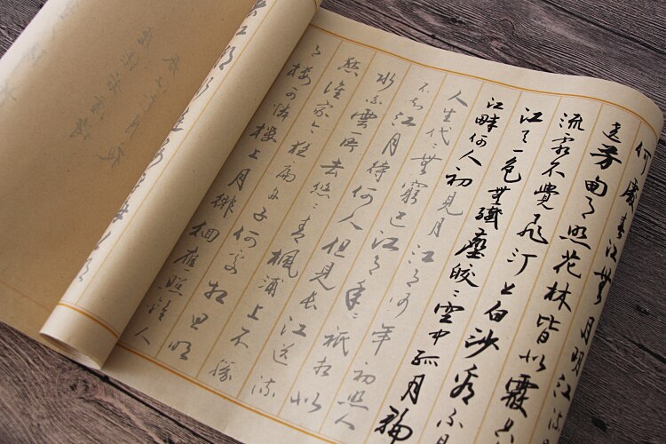 Facsimile Xuan Paper For Chinese Calligraphy, Tracing Paper Xing Cao ,Copy Paper For Chun Jiang Hua Yue Ye 4m*0.33m