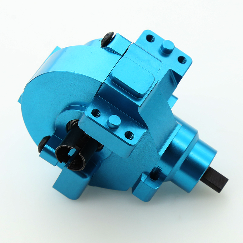 HSP Electric Car Gearbox Differential Gear Box Set 02024 02051 02030 03015 for 1/10 HSP 94111 94123 94106 94107 94108 94170: metal blue front