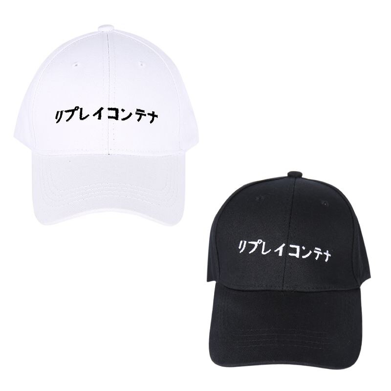 Japansk mössa broderi bomull vandringsmössa pojke flickor unisex snapback hip hop platt hatt löparkepsar
