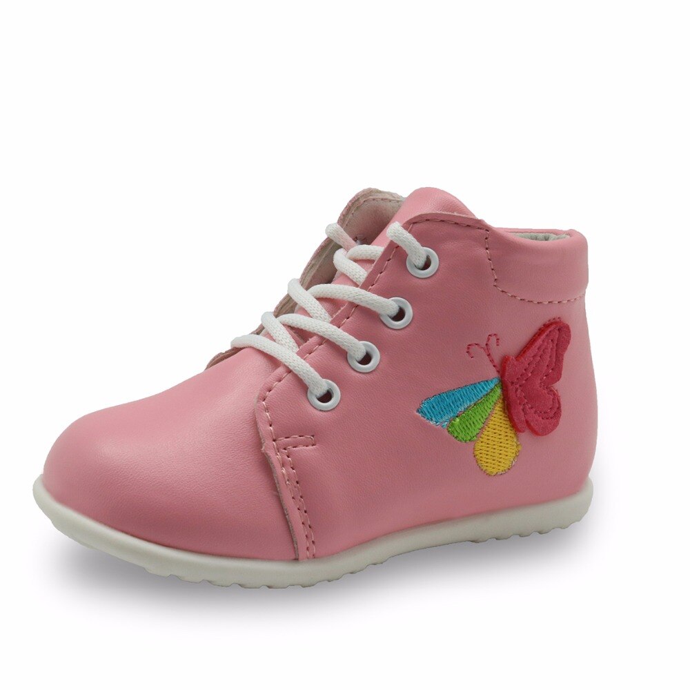 Apakowa Lente Herfst Laarzen Jongens Meisjes Pu Lederen Unisex Kids Schoenen 3 Snoep Kleuren Lace Up Martin Enkellaarsjes Voor kinderen Schoenen