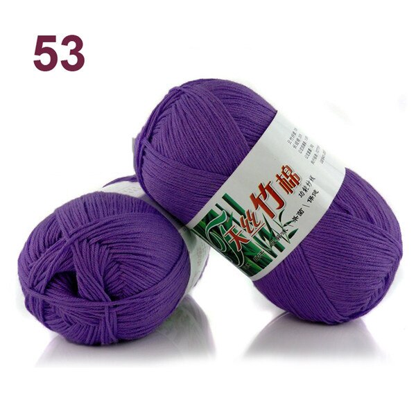 50g Weiche Glatte Natürliche Bambus Baumwolle Hand betroffen Garn Baby Milch baumwolle Garn Hand Gestrickte häkeln garn DIY Lappen Puppe: 53