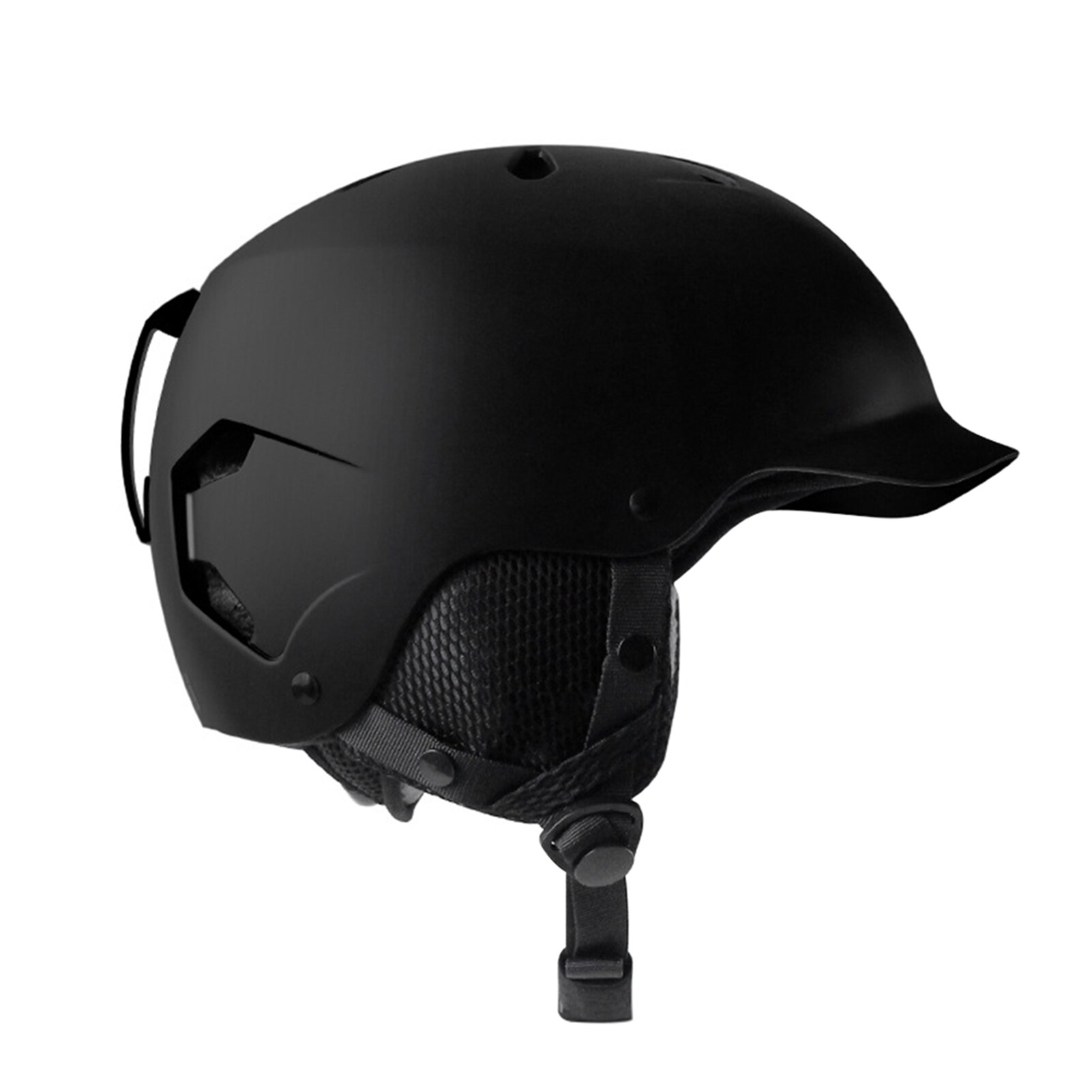 Casco de esquí para deportes al aire libre Unisex, ultraligero, ajustable, para invierno, Snowboard, antiimpacto, moldeado integralmente: Black / XL