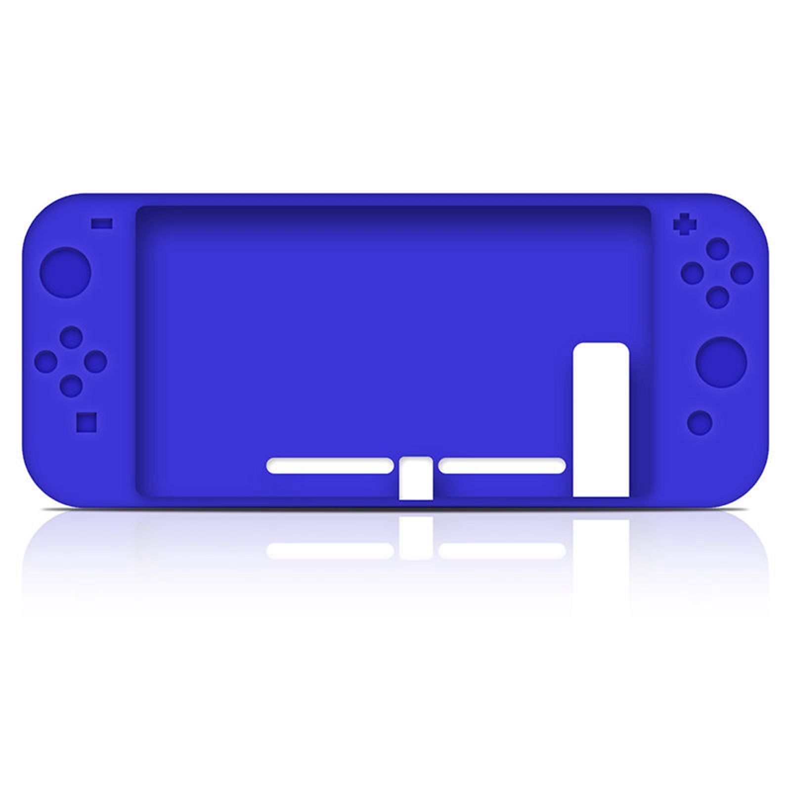 Silicone Anti-Slip Protective Skin Cover Case Pouch for Nintendo Switch Console Controller: Blue