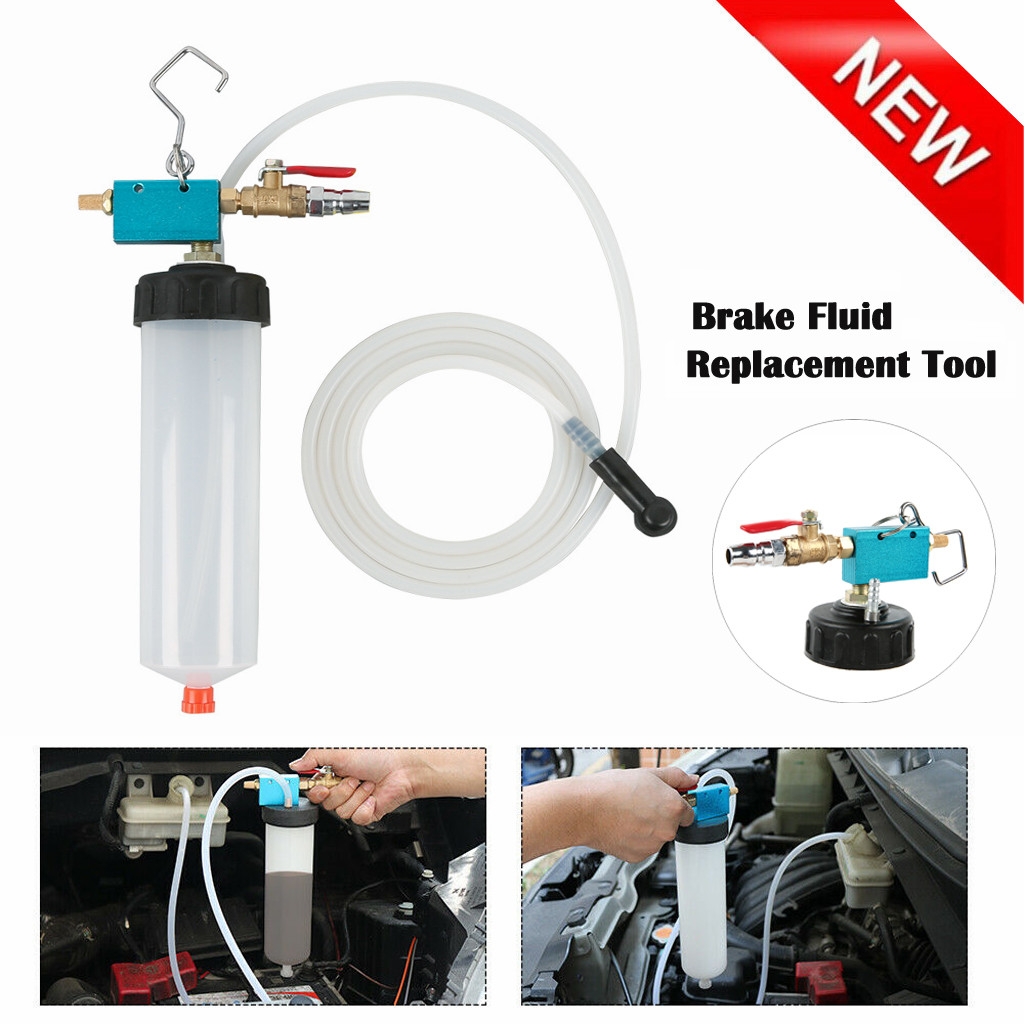 Auto Car Brake Fluid Replace Tools Pump Oil Bleeder Exchange Air Equipment Kit Vacuum Transfer 90 Degree Rotating Tool #AN