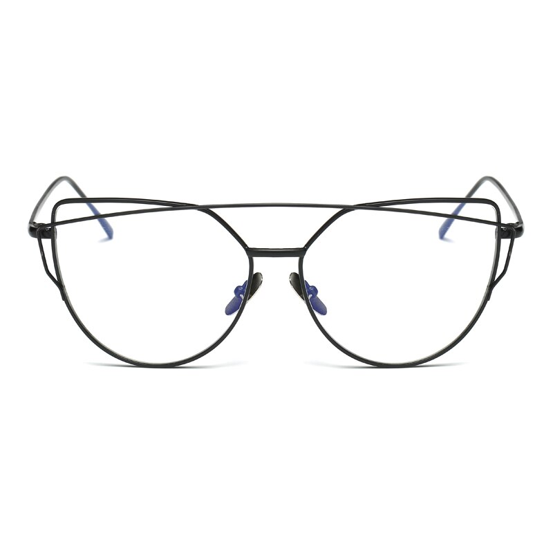 Women Eyeglasses Brand Cat eye Rose Alloy Frame Anti-blue ray Optical Clear Len Glasses Unisex Eyewear Frames